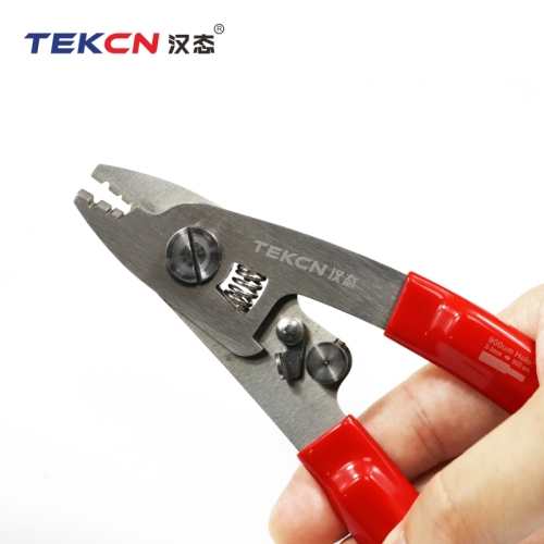 汉态(TEKCN)  三口不锈钢光纤剥线钳 